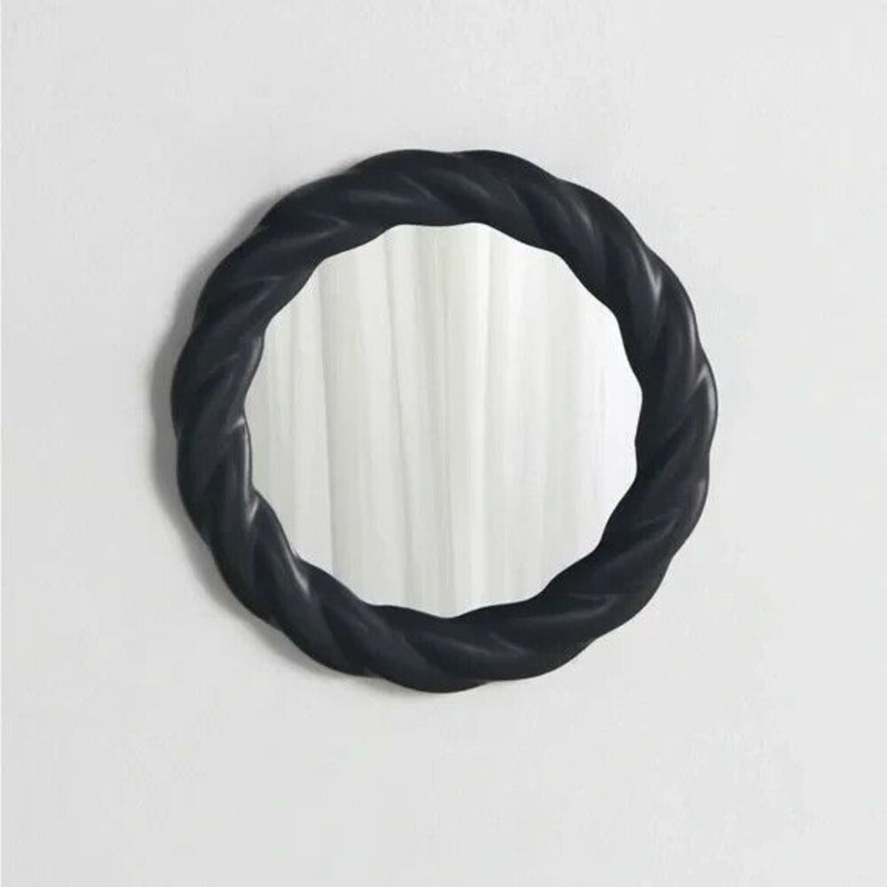 Jaime Braided Wall Mirror (Black, NWT)